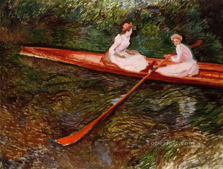 The Pink Skiff Claude Monet Oil Paintings